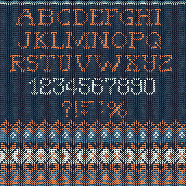 Christmas Font: Scandinavian style seamless knitted Similar images cardigan sweater stock illustrations