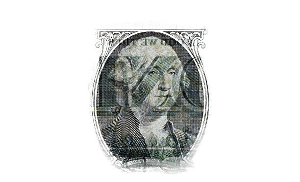 george washington - close up one dollar bill history finance - fotografias e filmes do acervo