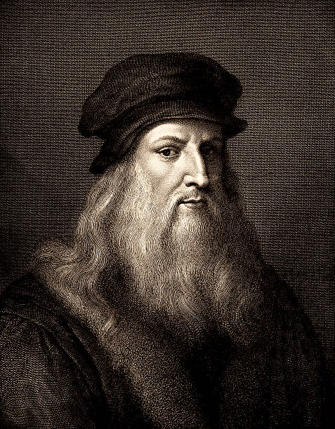 ilustrações, clipart, desenhos animados e ícones de leonardo da vinci - anatomist