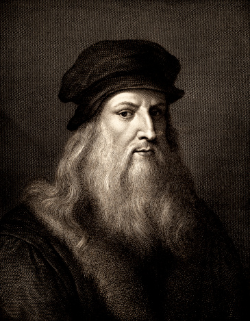 Leonardo da Vinci (Sepia toned) XXXL.