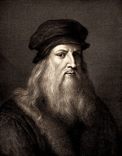 Leonardo da Vinci Leonardo da Vinci (Sepia toned) XXXL. anatomist photos stock illustrations