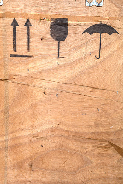 istock copy space on brown plywood box background with black sprayed 502382175