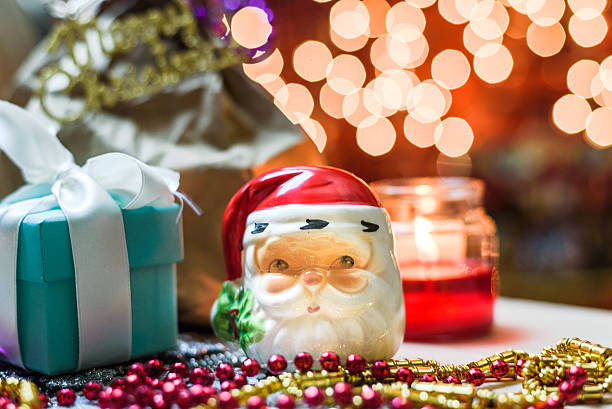 istock Santa Clause,presents,candles and Christmas ornaments 502382840