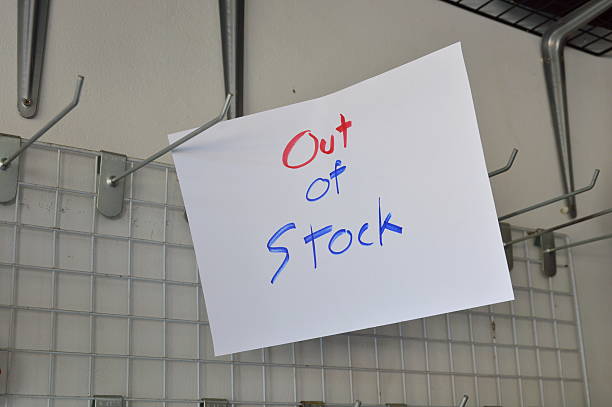 empty hook display in grocery shop empty hook display in grocery shop sold out photos stock pictures, royalty-free photos & images