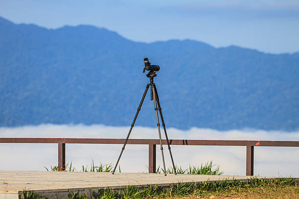 istock Birdwatching monocular or spotting scope on a tripod 502388326