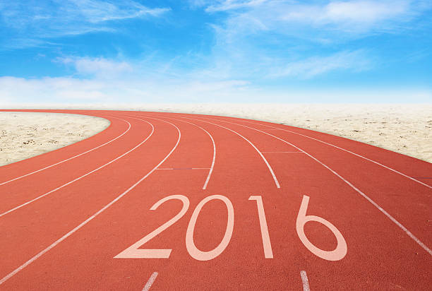 istock 2016 on red racing track with sand and sky 502392856