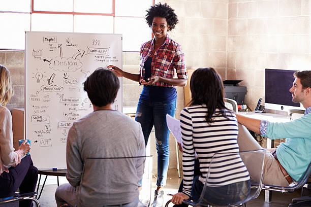 istock Group Of Designers Having Brainstorming Session In Office 502393622
