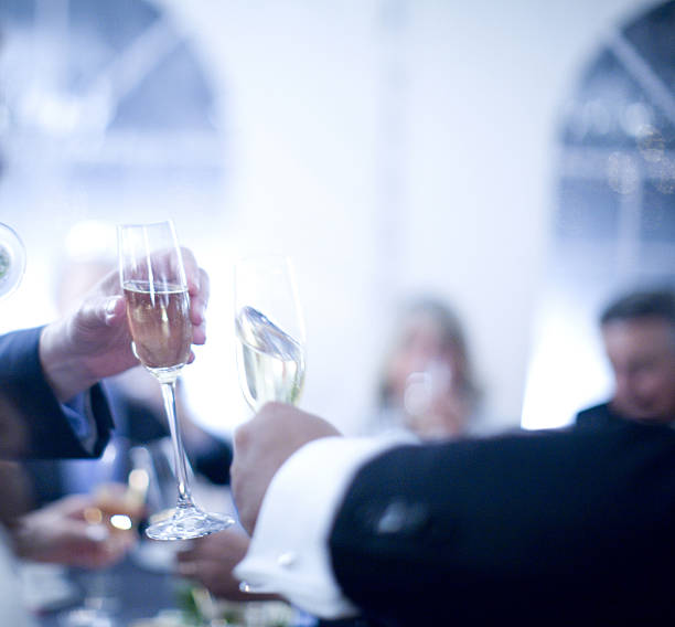 istock Wedding reception marriage party champagne 502394260