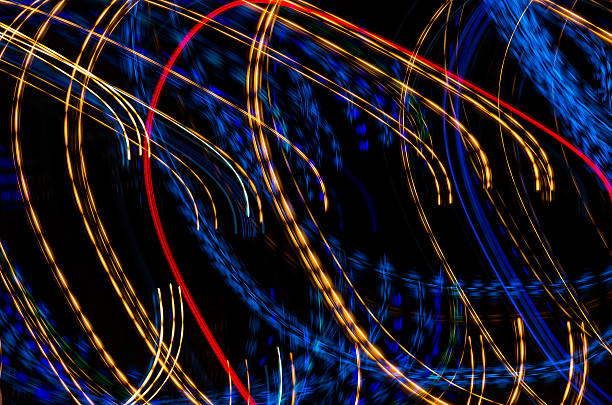 istock Colorful Christmas lights  on black background. 502398104