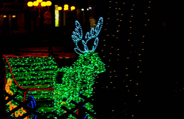 istock Colorful Christmas lights blur  background. 502398486