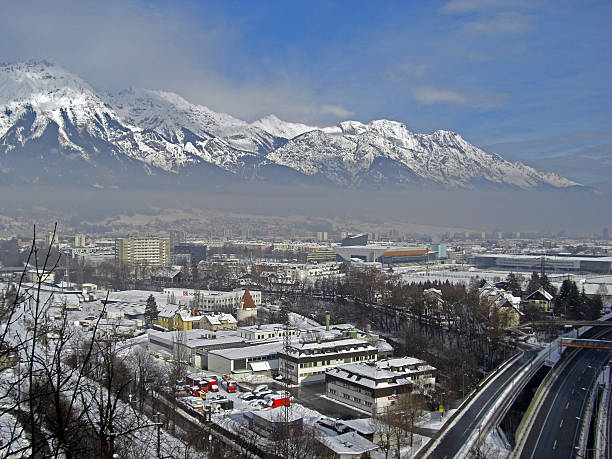 istock Innsbruck in winter with snow on rooftops, Austria, 2012 502400330