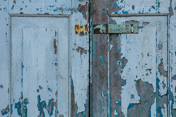 istock Old vintage wooden door. 502411496