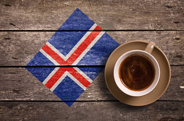 istock Iceland flag with coffee 502412336