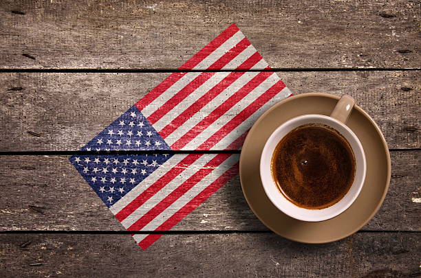 istock USA flag with coffee 502413014