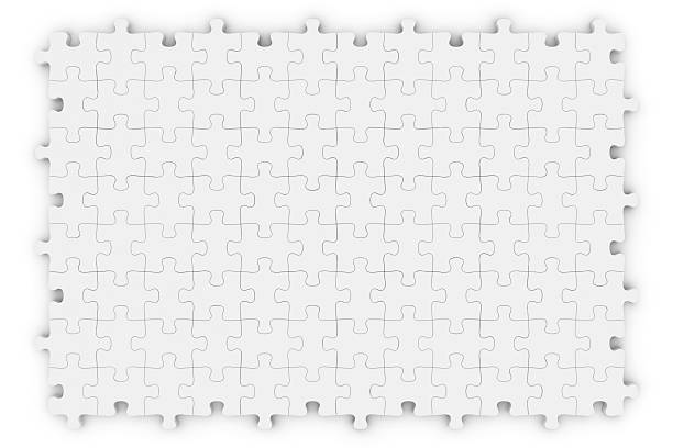 istock Blank White Jigsaw Puzzle Isolated on White 502415376