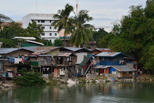 istock Stilt houses on Davao River, Mindanao 502416689