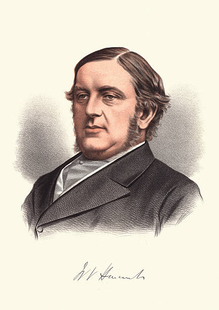 ilustrações de stock, clip art, desenhos animados e ícones de eminente victorians-retrato de william vernon harcourtcity in niger - secretary of state