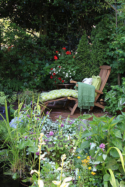 istock Garden lounge chair 502417305