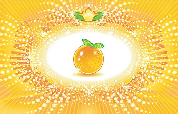 Vector illustration of decorative Orange Background.