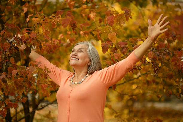 istock Senior woman in park 502418334