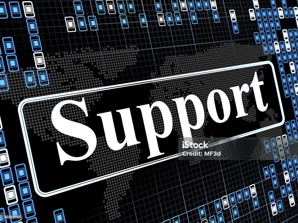 Support Digital Program Support Help Digital Concept Stock Illustration - Download Image Now ...