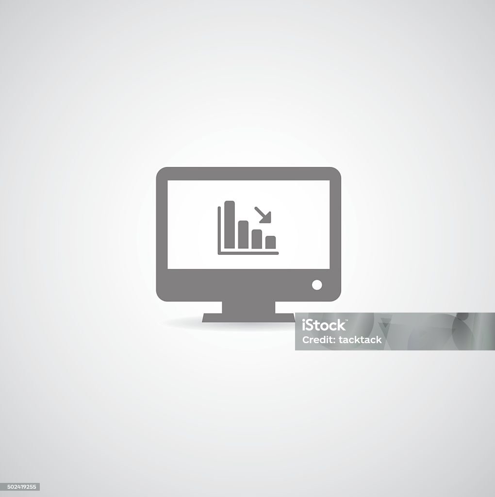 Graph In Computer Vector Symbol Stock Illustration - Download Image Now ...