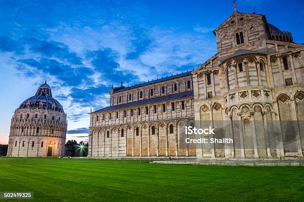 Cathedral In Pisa At Night Stock Photo - Download Image Now - Ancient, Arch - Architectural Feature, Architecture