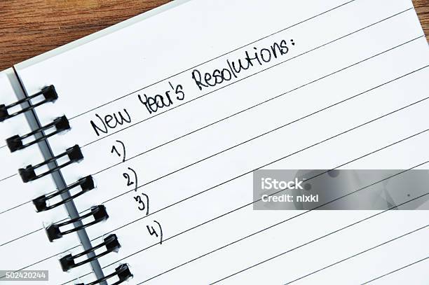 New Years Resolutions Stock Photo - Download Image Now - 2015, Color Image, Horizontal