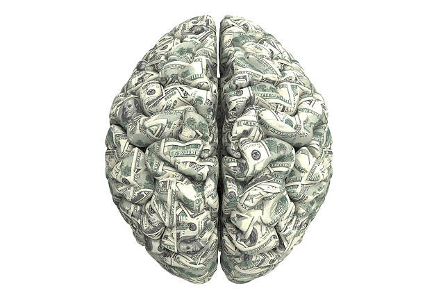 smart brain can earn more money stock photo
