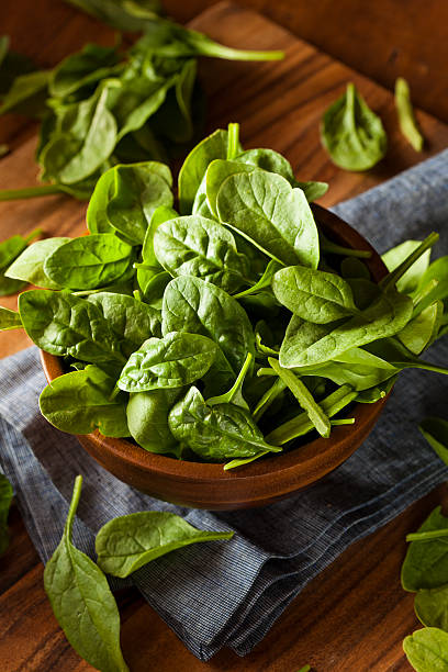 istock Raw Green Organic Baby Spinach 502421935