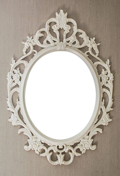 istock White vintage frame isolated on gray background 502422149