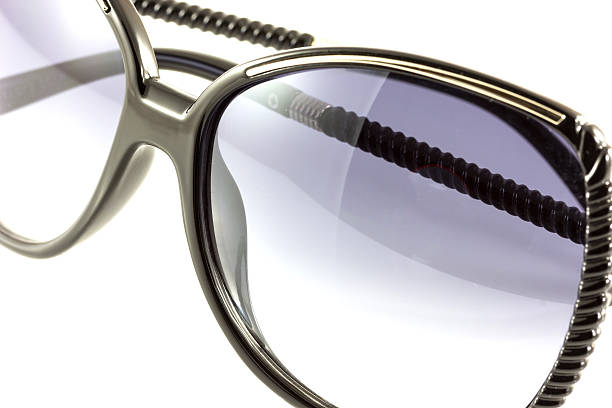 istock Black fashion sunglasses isolate on white 502422373