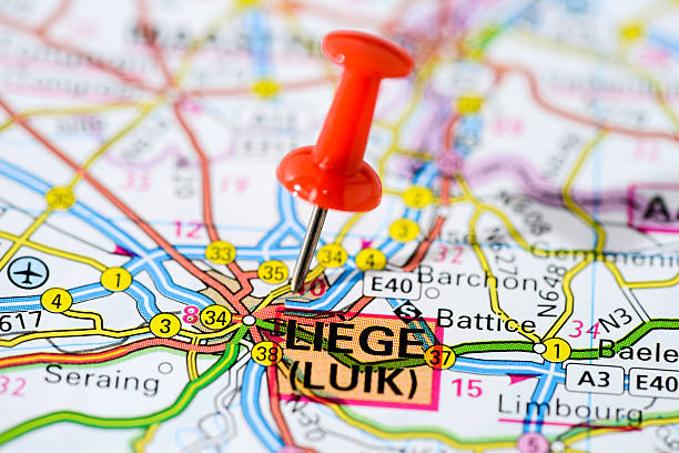 istock European cities on map series: Liege 502422507