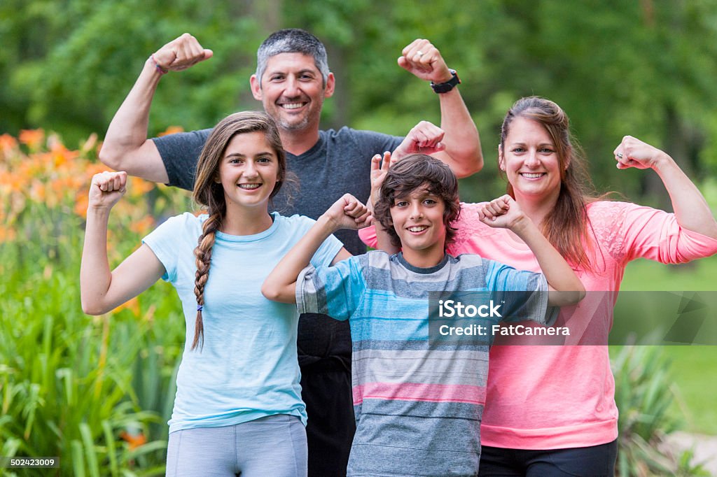 Family fitness im Freien - Lizenzfrei 10-11 Jahre Stock-Foto