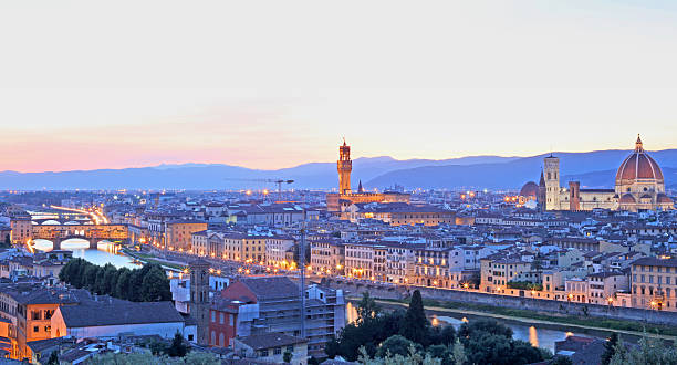 istock Beautiful sunset over river Arno in Florence, Italy 502424046