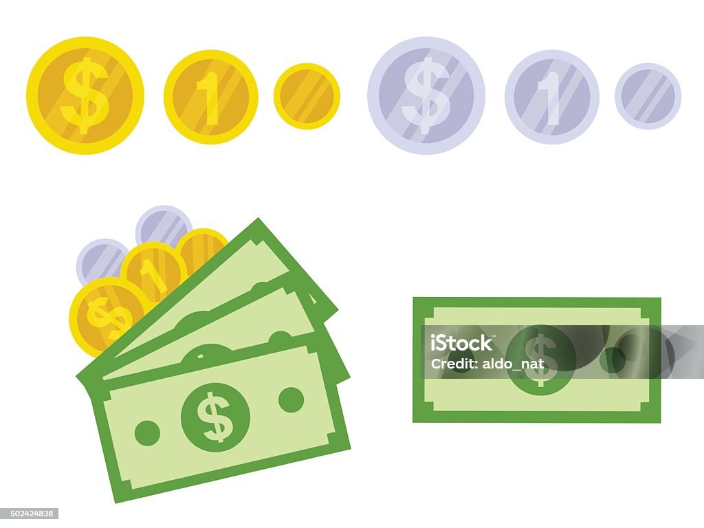 Isolated Dollar Coin stock vector