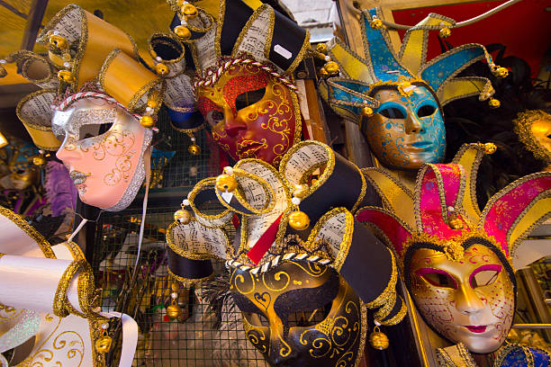 istock Masquerade masks in shop 502424842