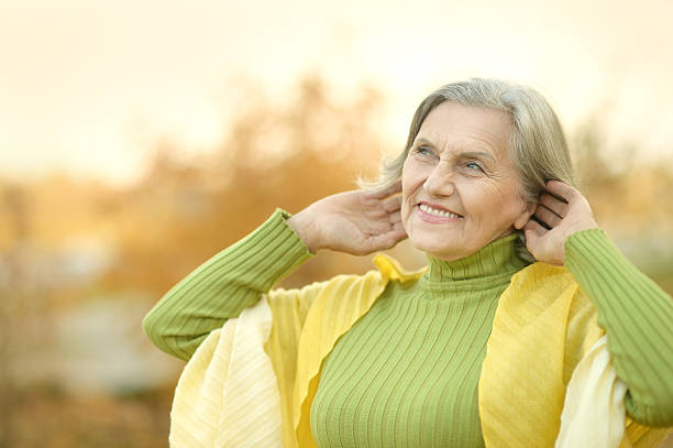 istock Senior woman in park 502424900