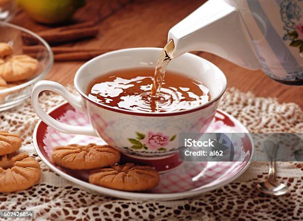 Pour The Tea Stock Photo - Download Image Now - Tea Room, Tea - Hot Drink, Pouring