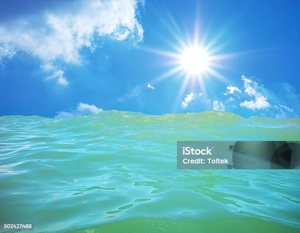 Wave On The Sea Stock Photo - Download Image Now - 2015, Abstract, Arts Culture and Entertainment