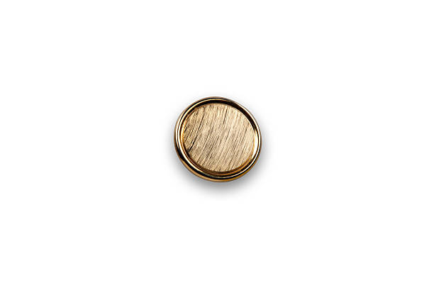 istock yellow metal buttons  isolated on white background 502447438
