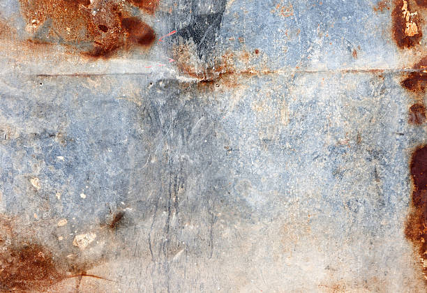 abstrakte rostige metall textur hintergrund wand - rusty rust rotting ancient stock-fotos und bilder