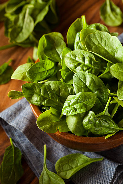 istock Raw Green Organic Baby Spinach 502447793