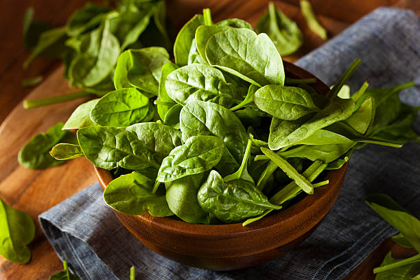 istock Raw Green Organic Baby Spinach 502448235