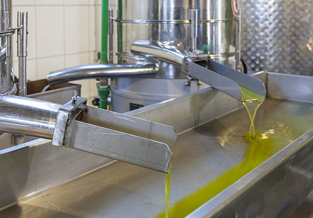 olio extravergine d'oliva fresco - olive tree oil industry cooking oil foto e immagini stock