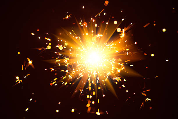 istock Christmas background with shiny sparkler light 502451764