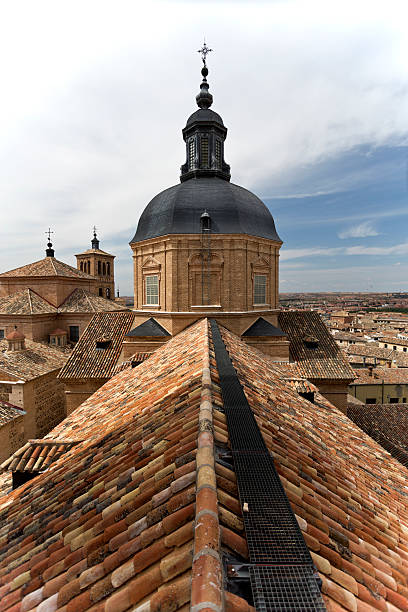 View over the dome and the roof of the Church of San Ildefonso, in Toledo, Spain