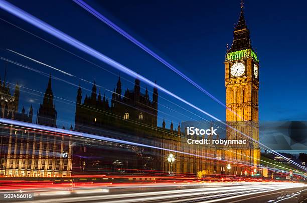 Big Ben London England By Night Stock Photo - Download Image Now - London - England, City Of Westminster - London, Night