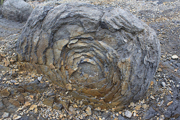 istock rock macro, onion skin weathering / weathered stone texture 502456826