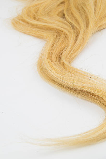 istock Blonde hair extension frame background 502459198